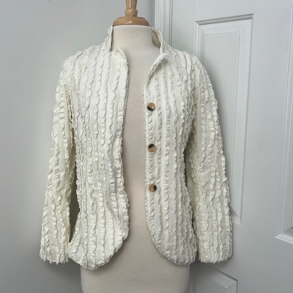 Sundance off white ruffled jacket